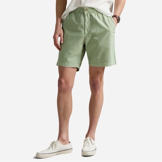 Men's Ralph Lauren Ralph Oxford Bermuda Shorts with Elasticated Waistband in Greenstone - Image 1