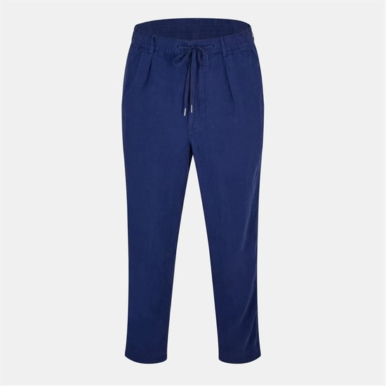 Men's Ralph Lauren Prepster Pleated Slim Solid Patterned Chinos in Newport Navy - Image 1