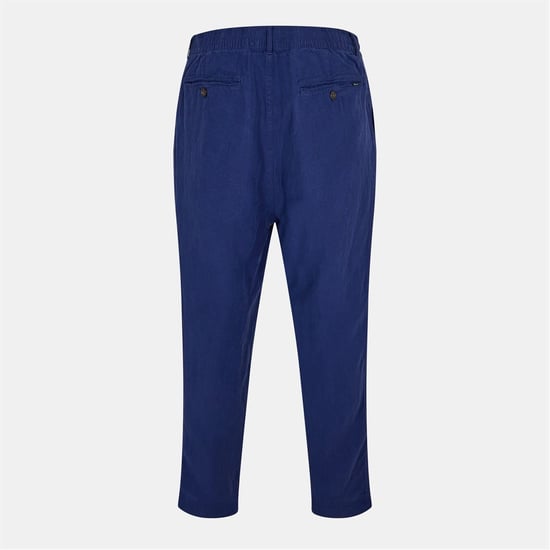 Men's Ralph Lauren Prepster Pleated Slim Solid Patterned Chinos in Newport Navy - Image 2