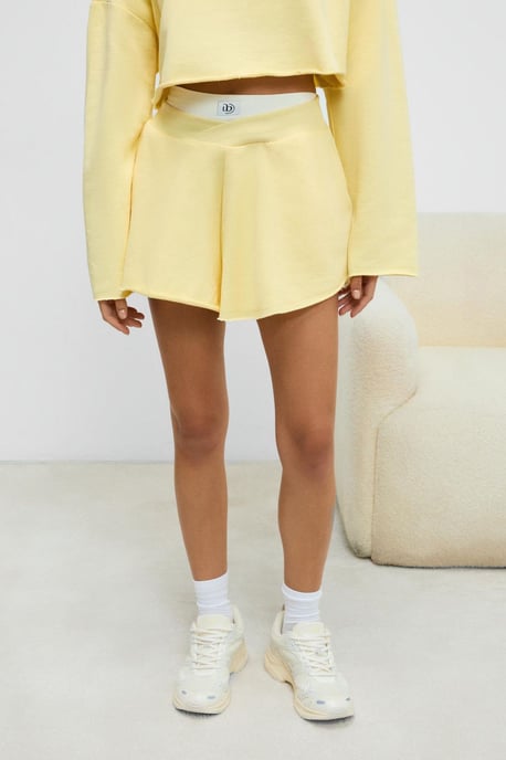 High Waist Wide-Leg Sweat Shorts - Image 1