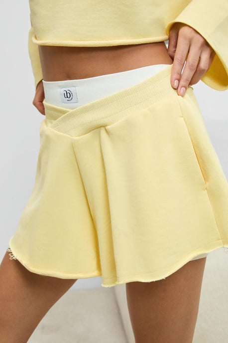High Waist Wide-Leg Sweat Shorts - Image 2