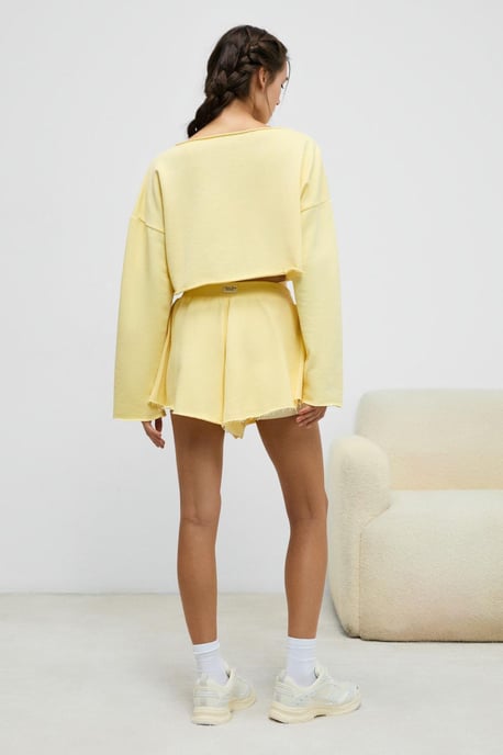 High Waist Wide-Leg Sweat Shorts - Image 4