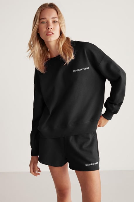 Relaxed Mid Waist Sweat Shorts - Image 2