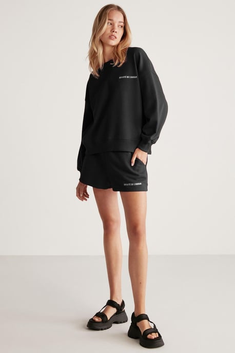 Relaxed Mid Waist Sweat Shorts - Image 3