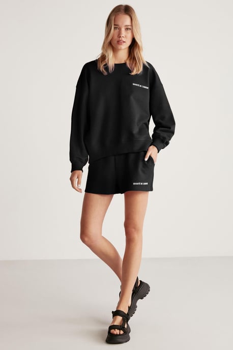 Relaxed Mid Waist Sweat Shorts - Image 4