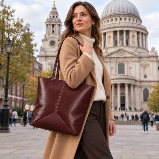 Women's Large Tote Bag Shopper Shoulder Bag in Brown - Image 2