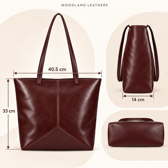 Women's Large Tote Bag Shopper Shoulder Bag in Brown - Image 3