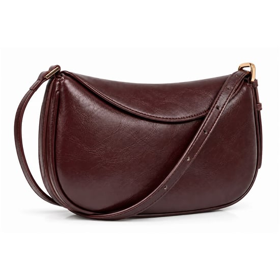 Women's Crescent Crossbody Bag Ladies Shoulder Bag in Dark Brown - Image 1