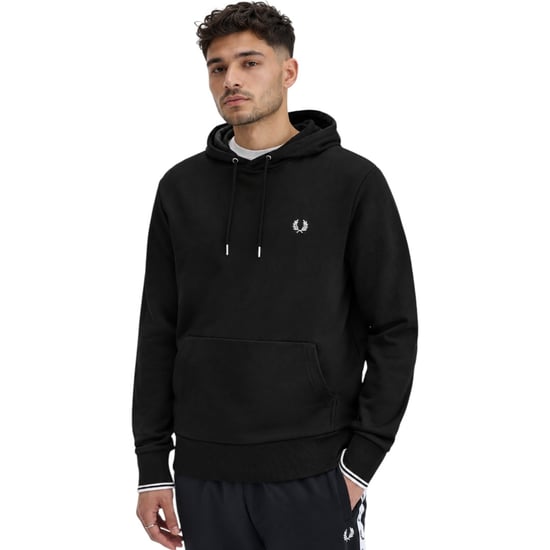 Fred Perry Men's Twin Tipped Pullover Hoodie Black - Image 4