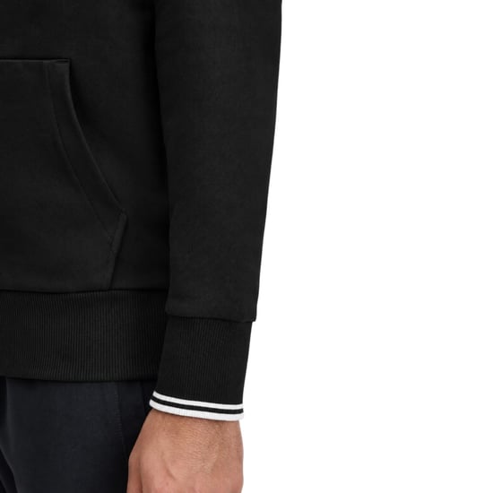 Fred Perry Men's Twin Tipped Pullover Hoodie Black - Image 6