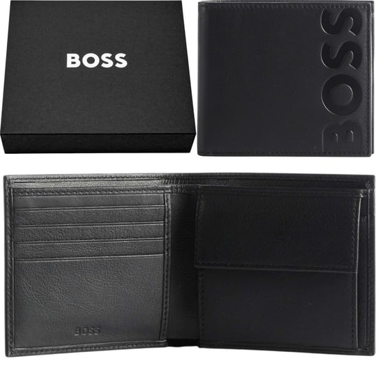 Hugo Boss Mens Leather Wallet Big BB_4cc Bifold Credit Card Holder - Image 1