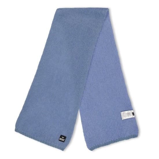 Accessories Diesel Solid Knit Scarf with Logo in China Blue - Image 1