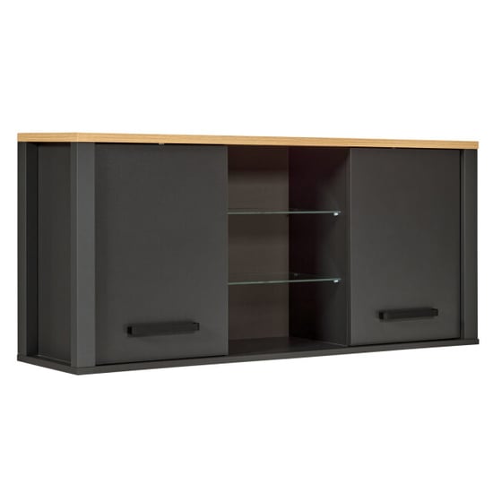 Furnilux Hangende keukenkast veneto antraciet met artisan eikenlook - Image 1