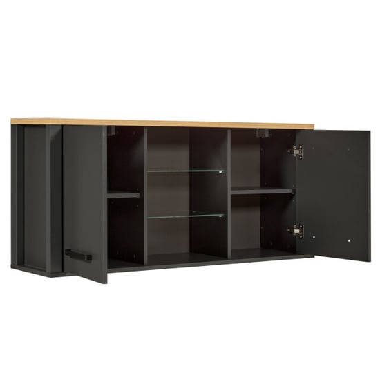 Furnilux Hangende keukenkast veneto antraciet met artisan eikenlook - Image 3