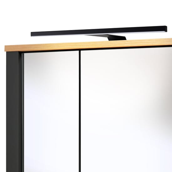 Furnilux Veneto led-badkamerlamp met stopcontact – antraciet metaal - Image 3