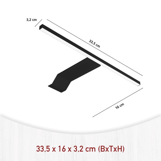 Furnilux Veneto led-badkamerlamp met stopcontact – antraciet metaal - Image 4
