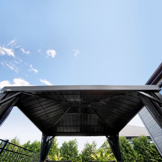 Sojag Kiruna 3x3.5 m metalen tuinpaviljoen met muggennet - Image 3