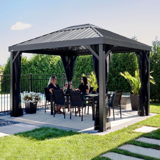 Sojag Kiruna 3x3.5 m metalen tuinpaviljoen met muggennet - Image 5