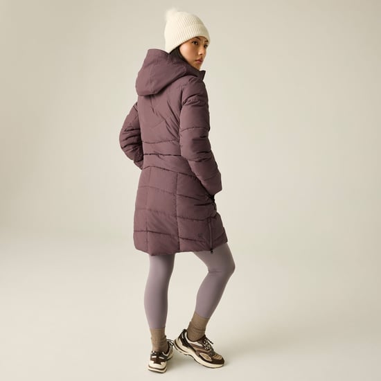 Dare 2b Womens Glacie Long-Length Insulated Waterproof Jacket - Huckleberry - Image 2