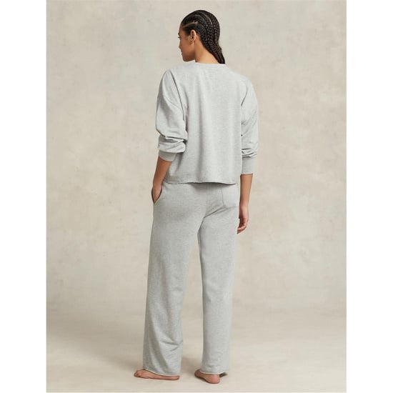 Women's Ralph Lauren Terry Crew Neck 2 Piece Pyjama Set in Grey - Image 2