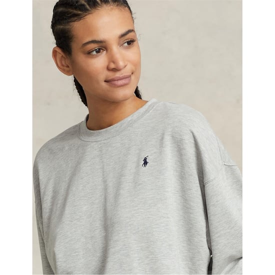Women's Ralph Lauren Terry Crew Neck 2 Piece Pyjama Set in Grey - Image 3