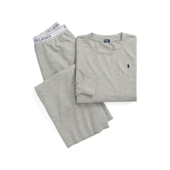Women's Ralph Lauren Terry Crew Neck 2 Piece Pyjama Set in Grey - Image 6