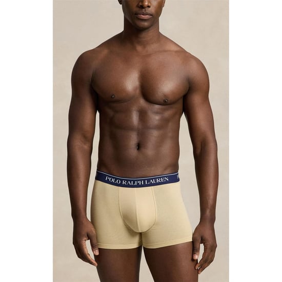 Men's Polo Ralph Lauren Pack Stretch Cotton Trunks in Wht/Nvy/Tan/Blu - Image 6