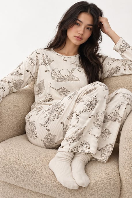 Tiger Print Pajama Set - Image 1