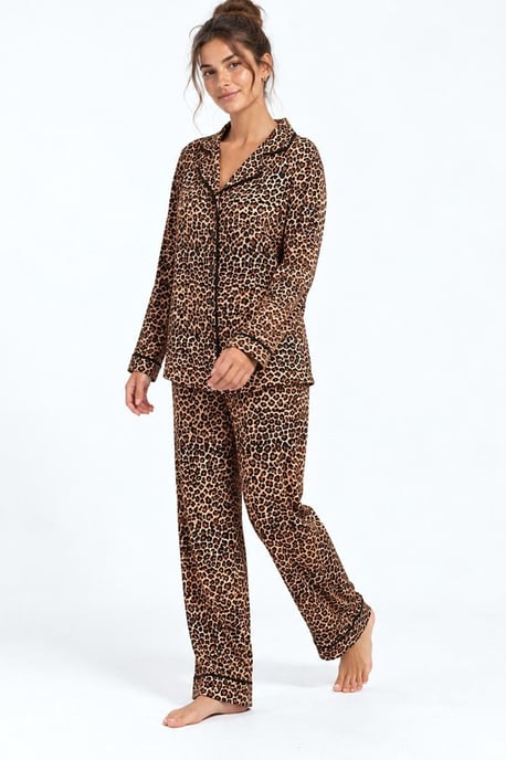 Leopard Print Pajama Set - Image 3