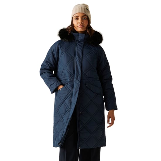Regatta Womens Freyla Longline Water Repellent Padded Jacket - Navy - Image 1