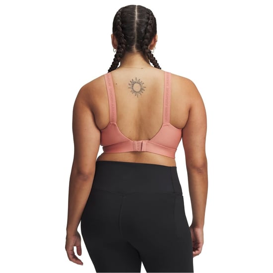 Women's Under Armour Infinity High V-Neck Sports Bra in Pink - Image 2