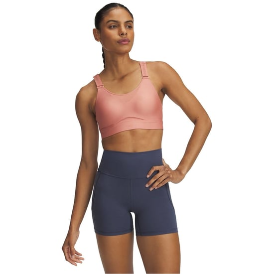Women's Under Armour Infinity High V-Neck Sports Bra in Pink - Image 4