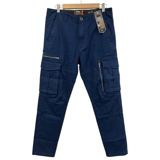 Mens Cargo Trousers Regular Fit Zip Pocket Stretch Cotton Cargo Combat Work Pant - Image 3