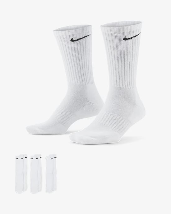 Nike SX7664 Unisex Everyday Cushion Crew Training Socks (3 Pairs) White - Image 1