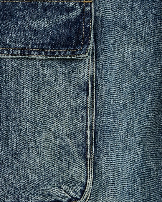 River Island Mens Cargo Jeans Blue Loose Fit Elasticated - Image 5