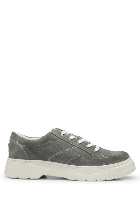 Men's Hugo Suede Derby Shoes with EVA Sole in Green - Image 1