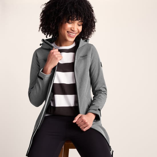 Keld Womens Softshell Long Jacket Dark Grey - Image 4