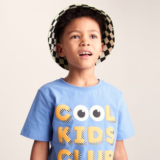 Balkhi Kids Shaun the Sheep Bucket Hat - Black White Checkerboard - Image 2