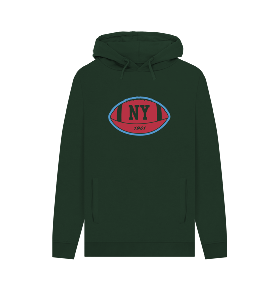 Park Fields NY Football Graphic Green Hoodie - Image 1