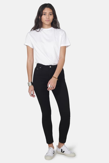 Black Organic Cotton Skinny Denim Jeans - Image 3