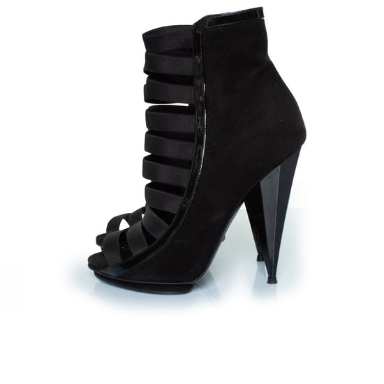 Gucci Olimpia patent and suede strap sandals - Image 2
