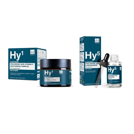Dr. Botanicals Anti-Ageing Hyaluronic Acid Day Moisturiser & Eye Serum Kit for Dryness, Fine Lines, Wrinkles, Large Pores - Image 4