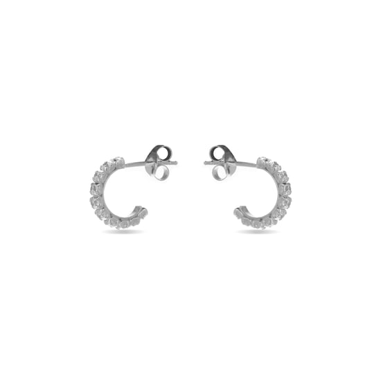 Luxenter Essential earrings in 925 Sterling silver and rhodium finish zirconia with rhodium finish - Image 2