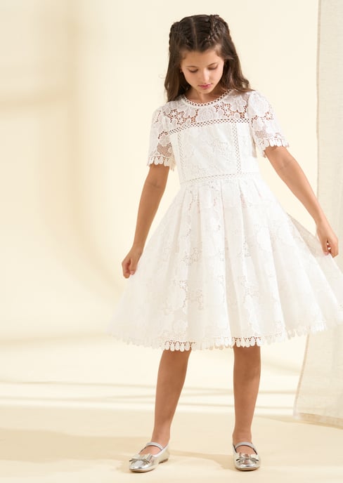 Mavea White Lace Dress - Image 3