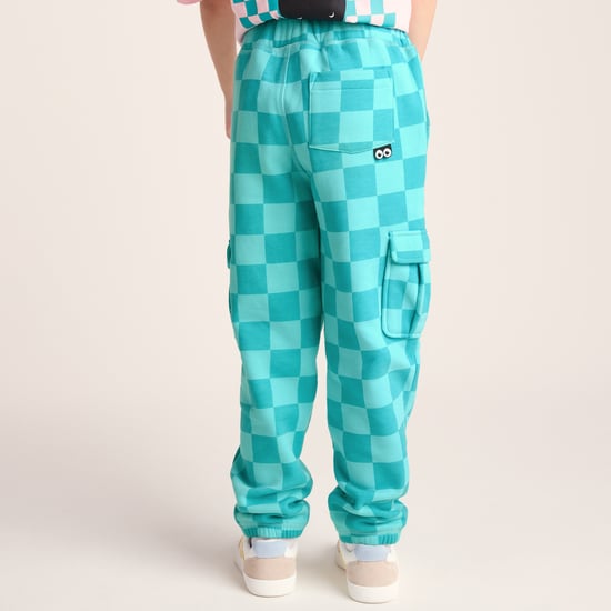 Polypay Kids Shaun the Sheep Sweat Pant - Spearmint/Bubblegum Checkerboard - Image 2