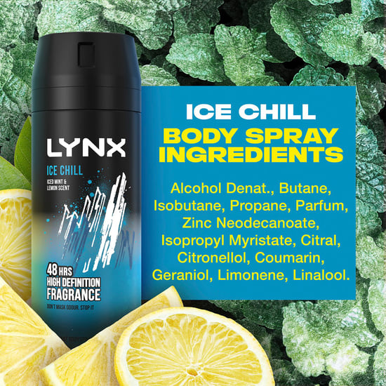 Lynx Body Spray Ice Chill 48-H High Definition Fragrance Deo For Men, 3x150ml - Image 2