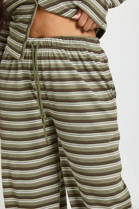 Plus Stripe Wide Leg Trousers - Image 4