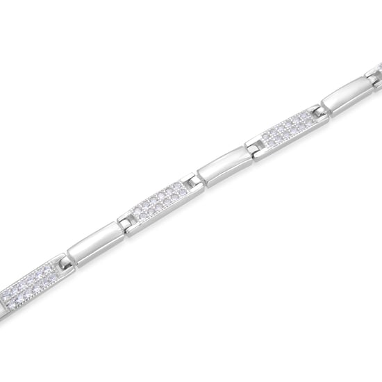Luxenter kinusi bracelet in 925 sterling silver and shiny rhodium-plated zirconia finish - Image 5