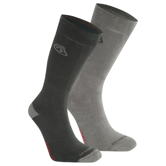 Craghoppers Unisex Adult Insect Repellent Socks (Pack of 2) (Black Pepper/Mid Grey) - Image 1