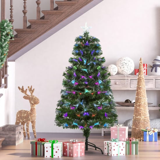 Homcom Kerstboom fiber optic led-verlichting met ster piek 120cm - - Image 3
